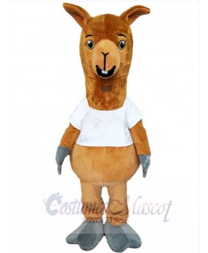 Brown Llama Camel Mascot Costume Animal