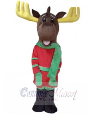 Lovely Christmas Deer Reindeer Mascot Costume Animal