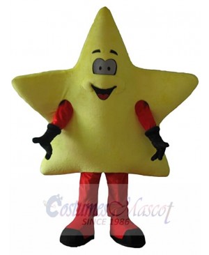 Yellow Star Mascot Costume Cartoon