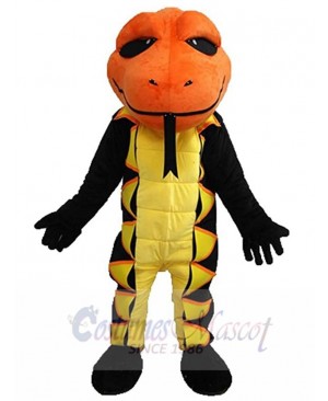 Orange Head Cobra Snake Mascot Costume Animal