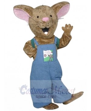 Brown Mouse Mascot Costume Cartoon