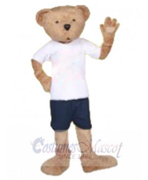 Ted E Bear Mascot Costume in White T-shirt Animal