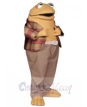 Brown Toad Mascot Costume Frog and Toad Cartoon