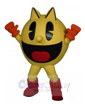 Cute PacMan Mascot Costume Cartoon