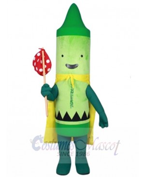 Pea Green Crayon Esteban Mascot Costume Cartoon