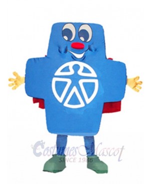 Blue Balance Board Mascot Costume Cartoon