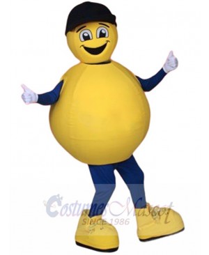 Yellow Lottery Lotto Ball Mascot Costume Cartoon