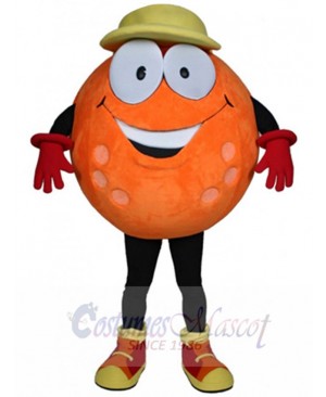 Orange Golf Ball Mascot Costume Cartoon
