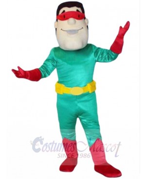 Captain WOW Mascot Costume Cartoon