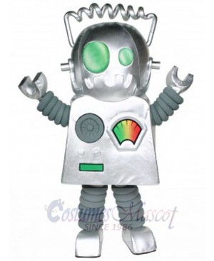 Silver JarGon Robot Mascot Costume Cartoon