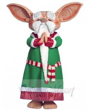 Long Beard Santa’s Sensei Mascot Costume Cartoon