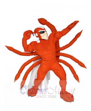 Orange Super Scorp Mascot Costume Cartoon