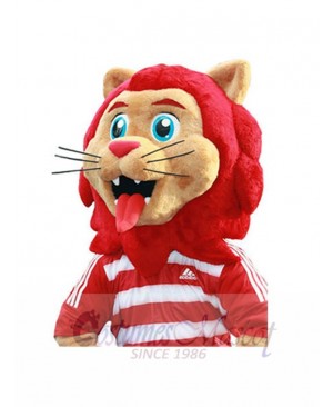 Red Mane Lion Mascot Costume For Adults Mascot Heads