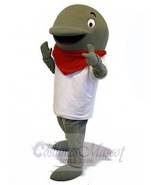 Grey Dolphin Mascot Costume For Adults Mascot Heads
