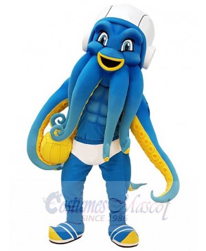 Blue Volleyball Octopus Mascot Costume For Adults Mascot Heads