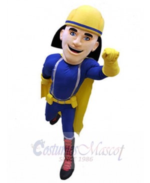 Yellow Hat Fireman Mascot Costume For Adults Mascot Heads