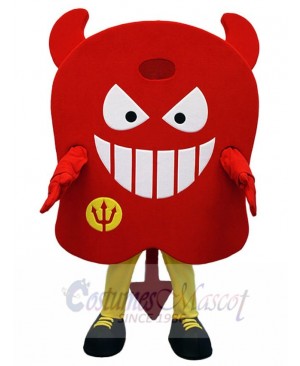 Red Devil Demon Mascot Costume Cartoon