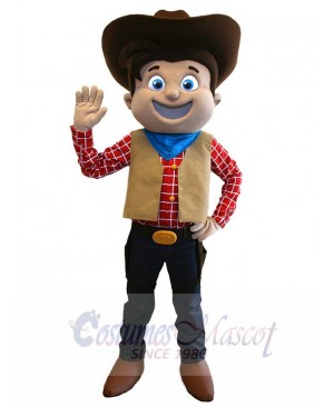 Friendly Juvenile Cowboy Mascot Costume People