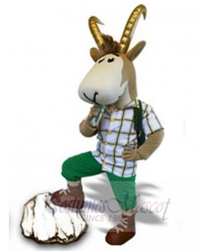 Alpine Ibex Goat Mascot Costume Animal