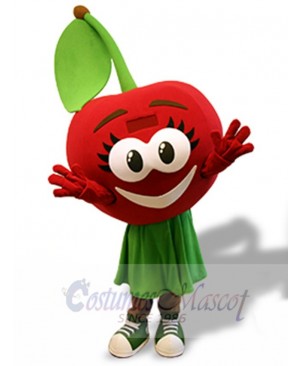 Red Cherry Mascot Costume Cartoon