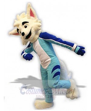 White Fox Wolf Dog Mascot Costume Animal