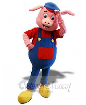 Cute Juvenile Pig Mascot Costume Animal