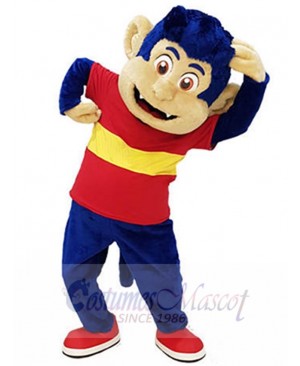 Happy Blue Monkey Mascot Costume Animal