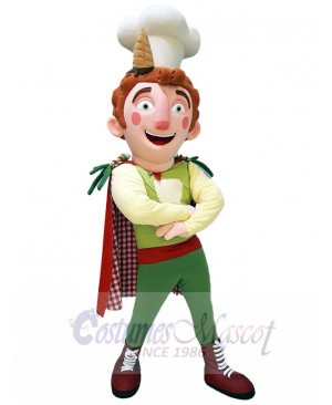 Smiling Pastry Chef Mascot Costume People