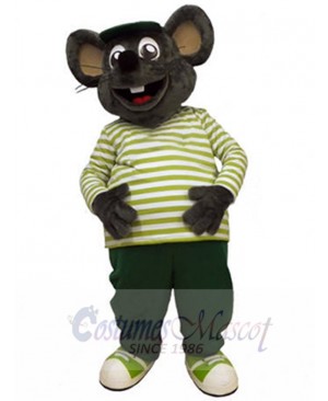 Chubby Grey Mouse Mascot Costume Animal