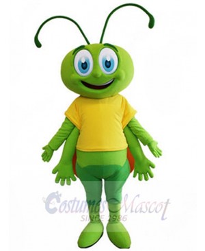 Cute Green Bee Mascot Costume Insect