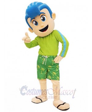 Diving Boy Mascot Costume People