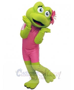 Cute Female Frog Mascot Costume Animal