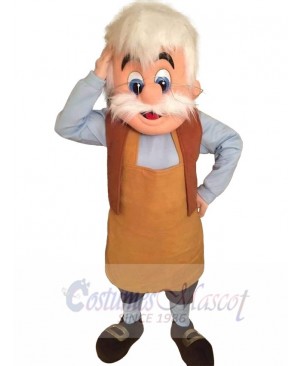 Geppetto Mascot Costume Pinocchio Cartoon