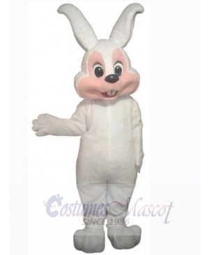 Pink Face Easter Bunny Mascot Costume Animal