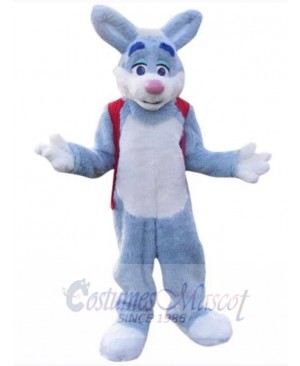Blue Plush Easter Bunny Mascot Costume Animal