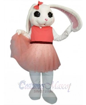 Cute Easter Girl Bunny Rabbit Mascot Costume Animal