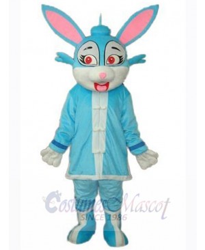 Cute Blue Easter Bunny Rabbit Mascot Costume Animal
