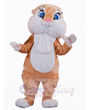 Orange Bunny Rabbit Mascot Costume Animal with White Belly