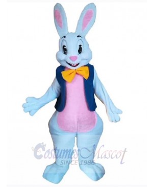 Blue Easter Happy Bunny Mascot Costume Animal