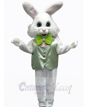 Cute White Easter Bunny Mascot Costume Animal