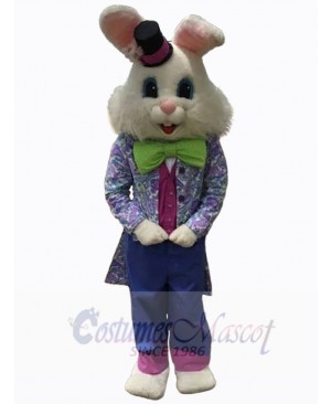 Cute Easter White Bunny Mascot Costume Animal