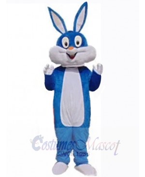 Lovely Blue Easter Bunny Rabbit Mascot Costume Animal