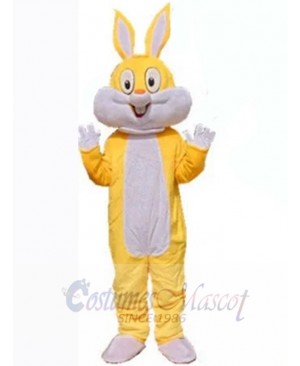 Lovely Yellow Easter Bunny Rabbit Mascot Costume Animal