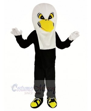 White Eagle with Black Coat Mascot Costume Adult