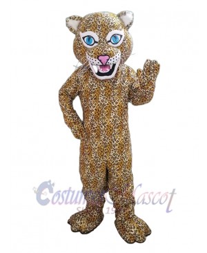 Blue Eyes Jaguar Mascot Costume Animal