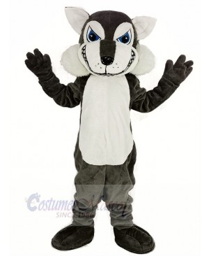 Dark Gray Wolf Mascot Costume Animal