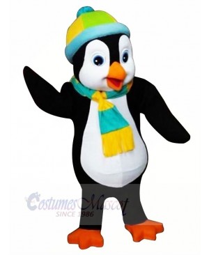 Penguin with Colorful Hat Mascot Costumes Cartoon