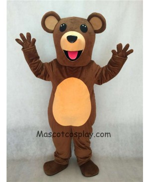 Hot Sale Adorable Realistic New Popular Professional Teddy Bear Mascot Costume with Pink Tongue
