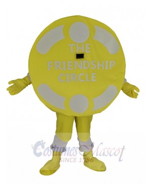 Friendly Yellow Friendship Circle Mascot Costume