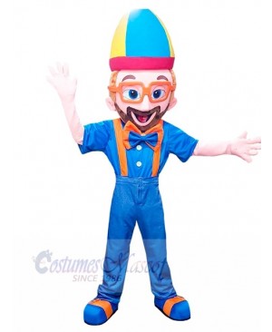 Blippi Boy Mascot Costume Halloween Party Event Character Birthday Cosplay